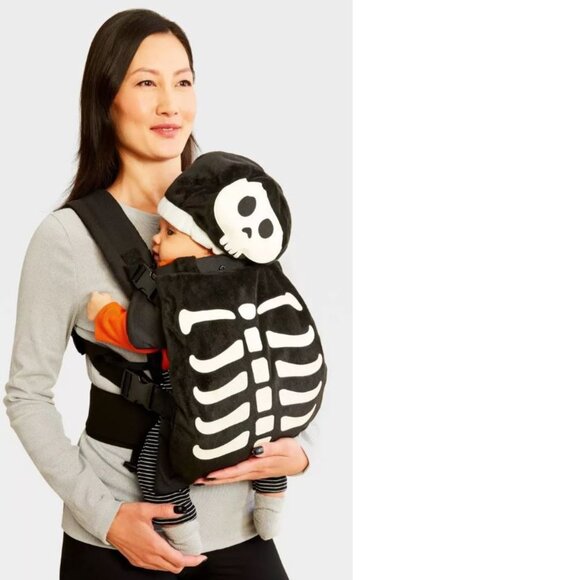 Skeleton Cover & Hat Plush 2 Pc Halloween Costume 6-24 mths - Picture 1 of 5